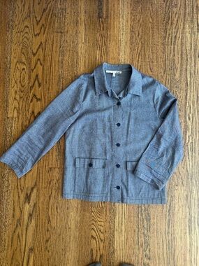 Àcote (Cotelac) Lightweight Blue and White Jacket, Button Up